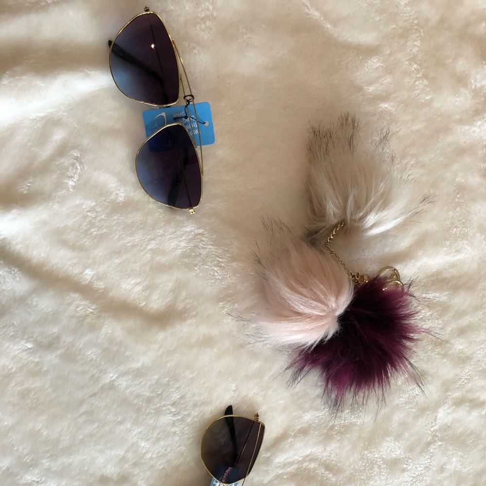 Cat eye metallic sunglasses